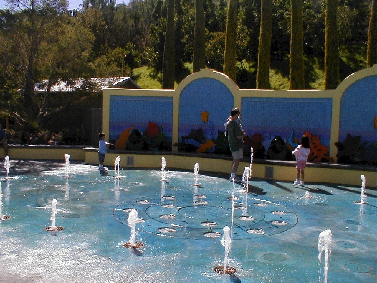 Fountains and gardens at Gilroy Gardens Family Theme Park